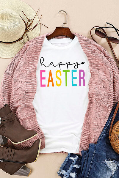 “The Easter Egg Hunt” HAPPY EASTER Round Neck Short Sleeve T-Shirt