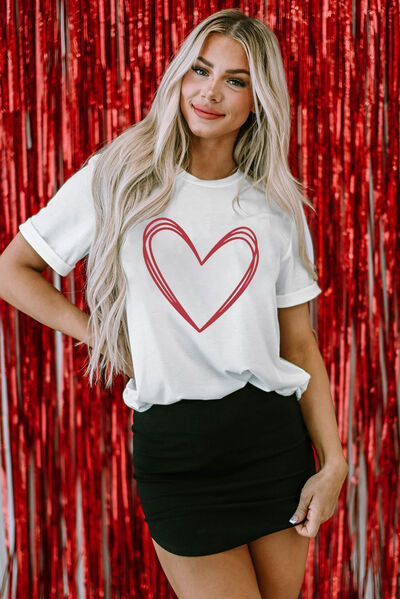 “The Passionate Heart” Round Neck Short Sleeve T-Shirt