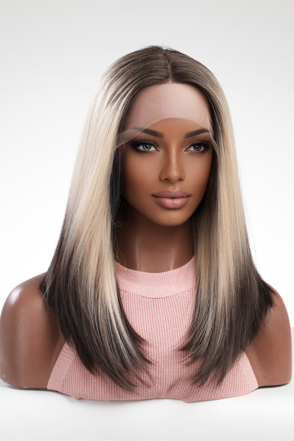 (Sienna)13*2" Lace Front Wigs Synthetic Long Straight 16" 150% Density