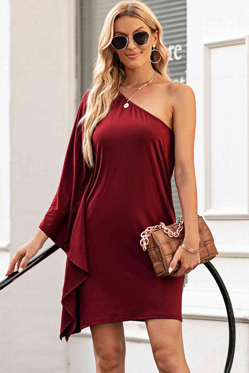 “The D.C Brunch” One Shoulder Statement Dress