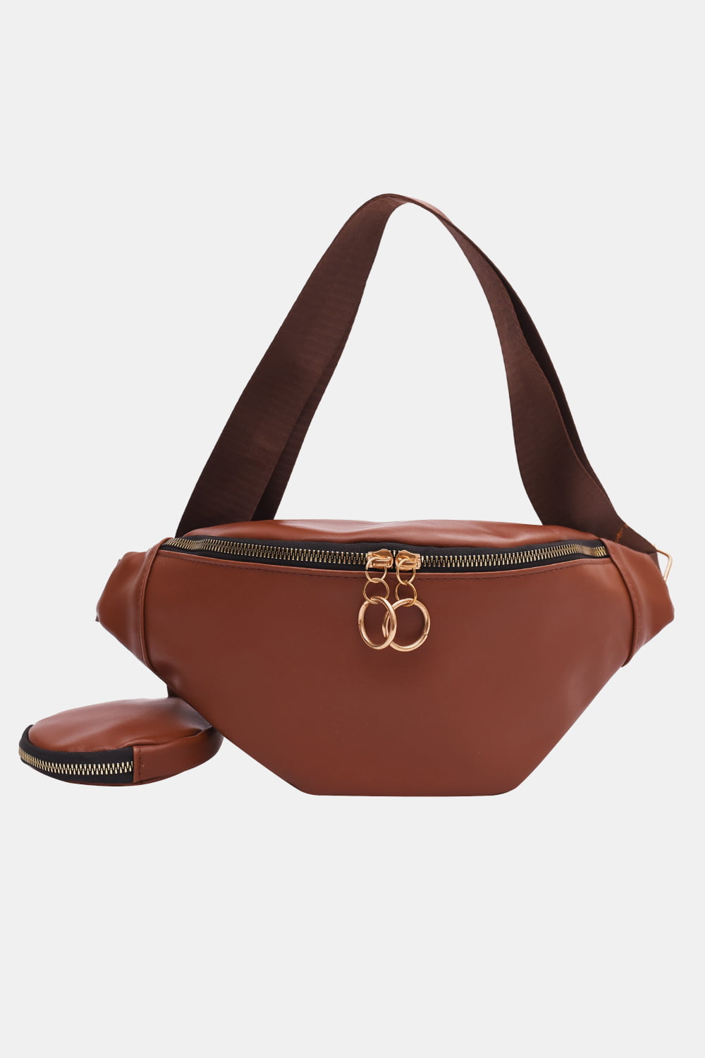 Leather Sling Bag with Small Purse