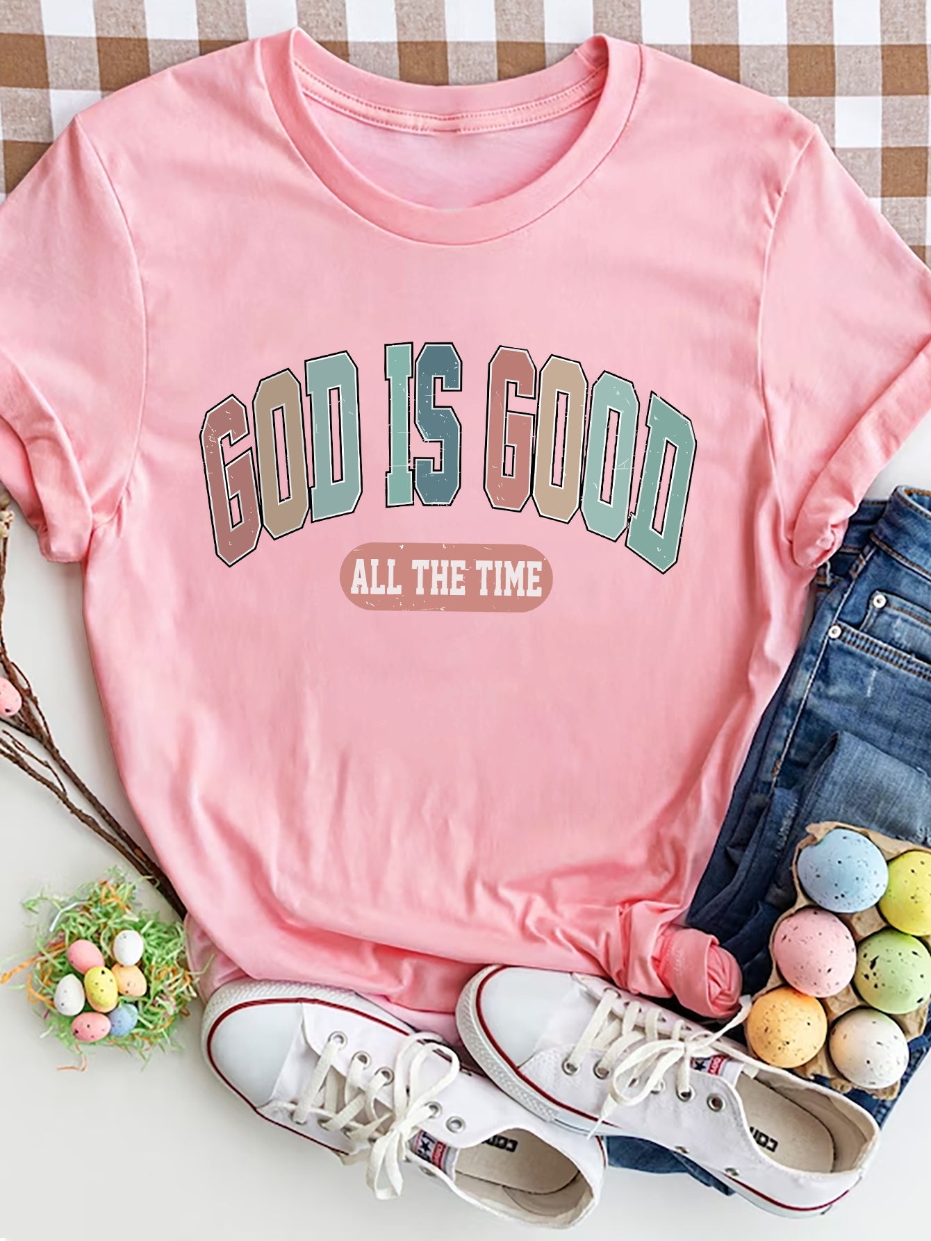 “The GOD IS GOOD ALL THE TIME” Round Neck T-Shirt