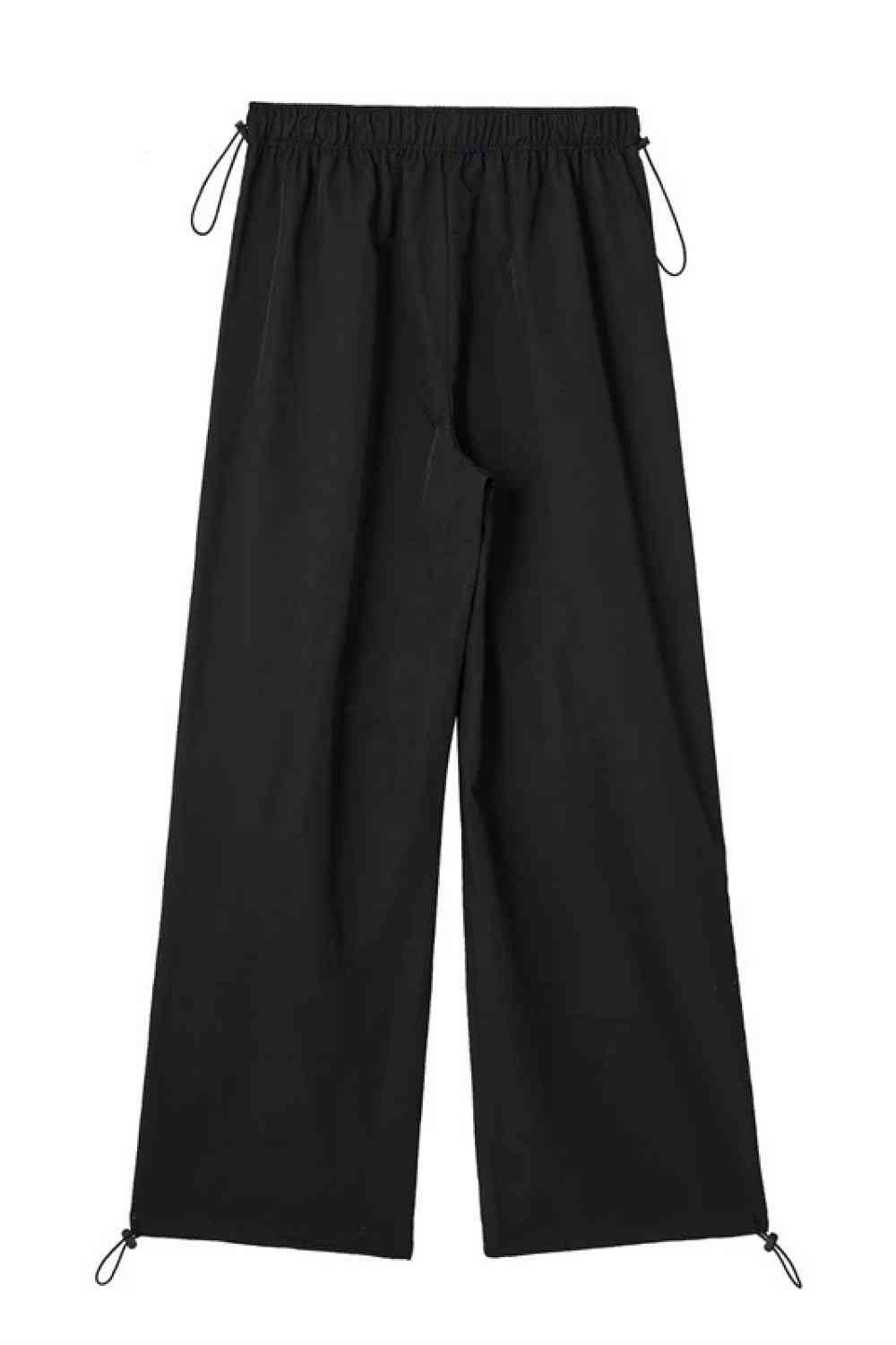 Drawstring Waist Pants with Pockets