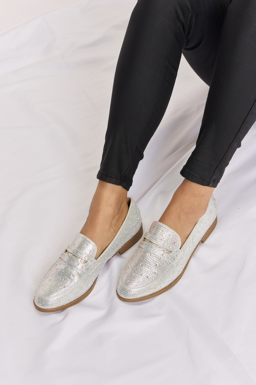 “The Glinda” Forever Link Rhinestone Point Toe Loafers