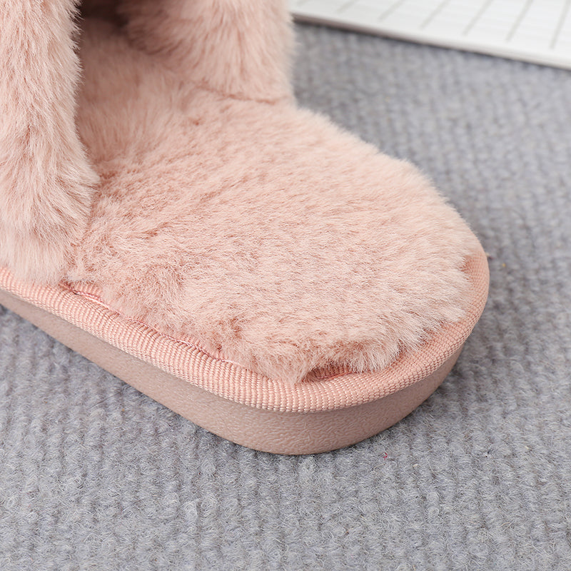 “The Softie” Faux Fur Crisscross Strap Slippers