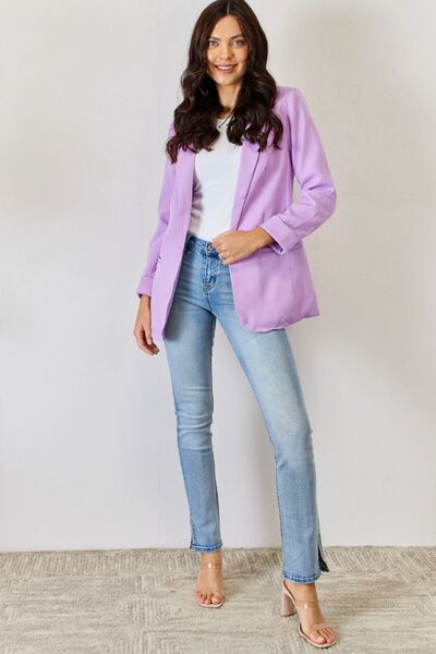 “The Orchestrator” Open Front Long Sleeve Blazer