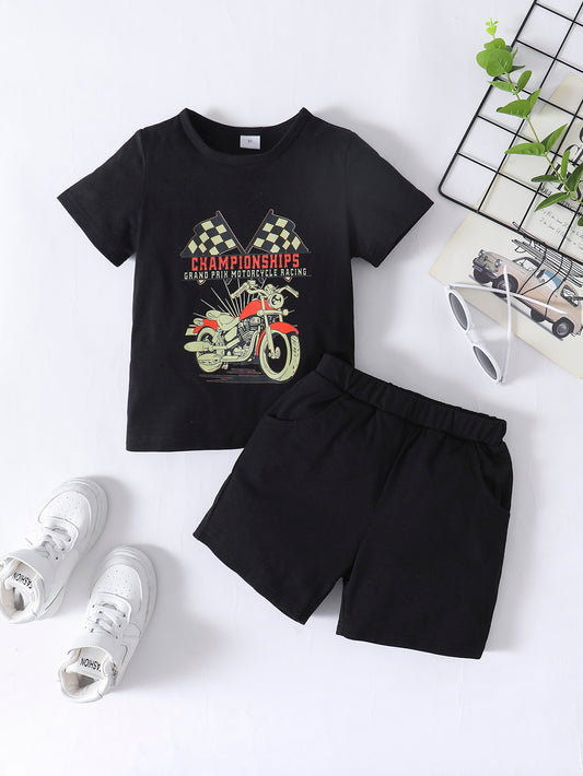 “Brickie Boys:The CHAMPIONSHIPS” Graphic Tee and Shorts Set