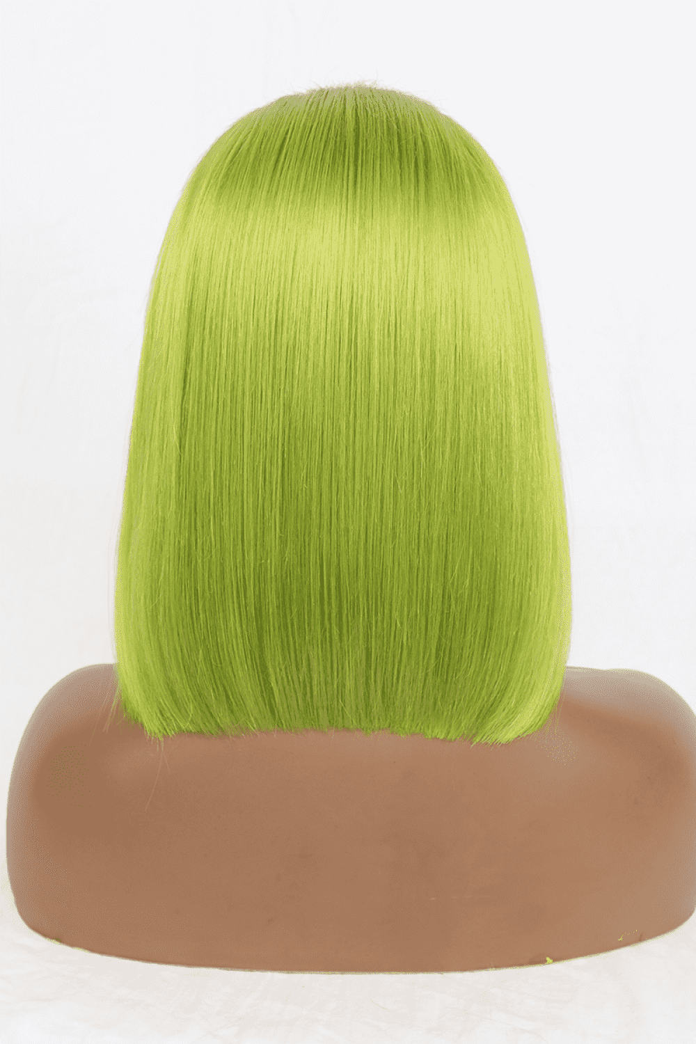 “Brick Bundles:Slime Grind” 12" 140g Lace Front Wigs Human Hair in Lime 150% Density