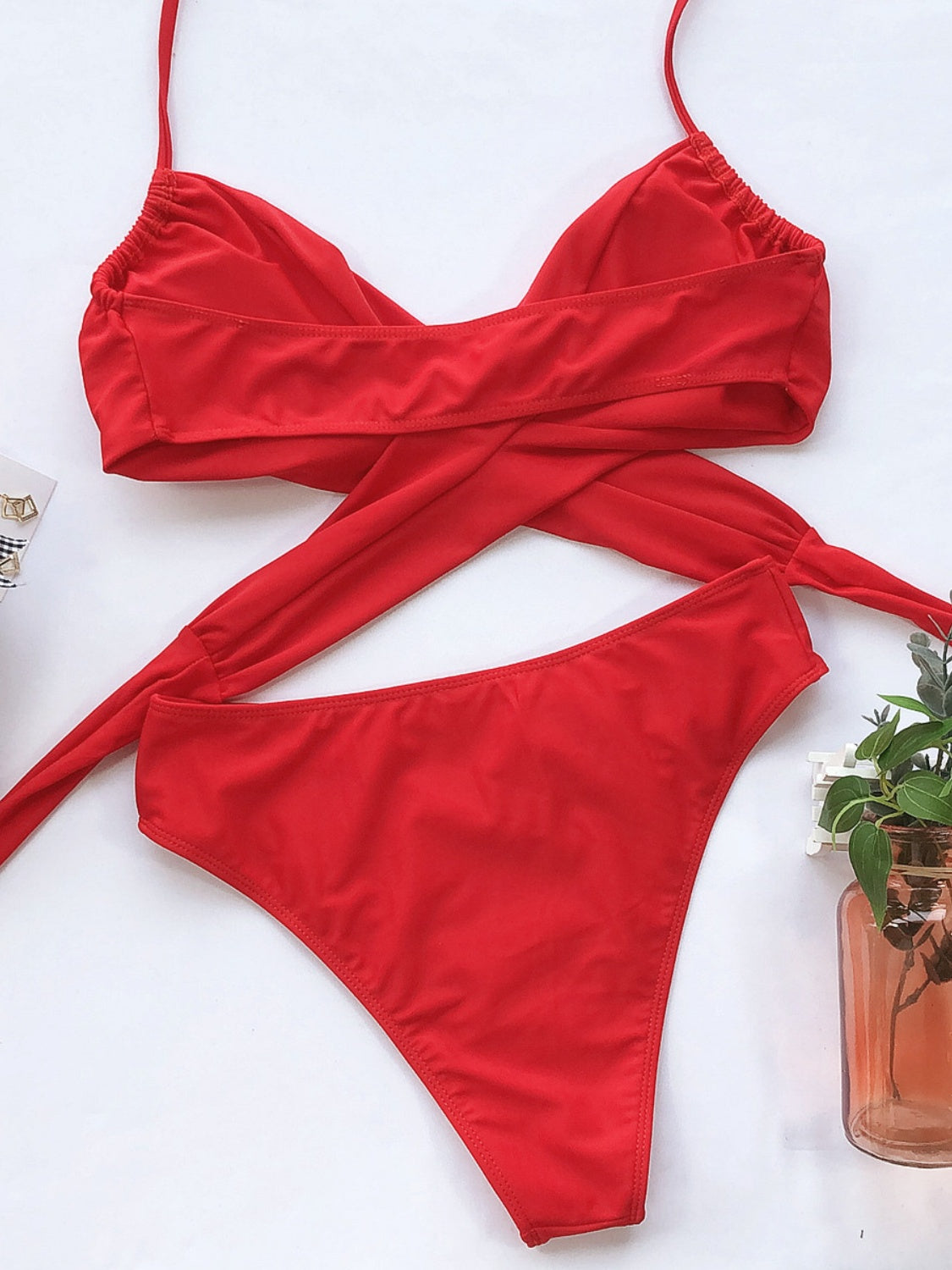 “The Hot Damn” Halter Neck Two-Piece Bikini Set