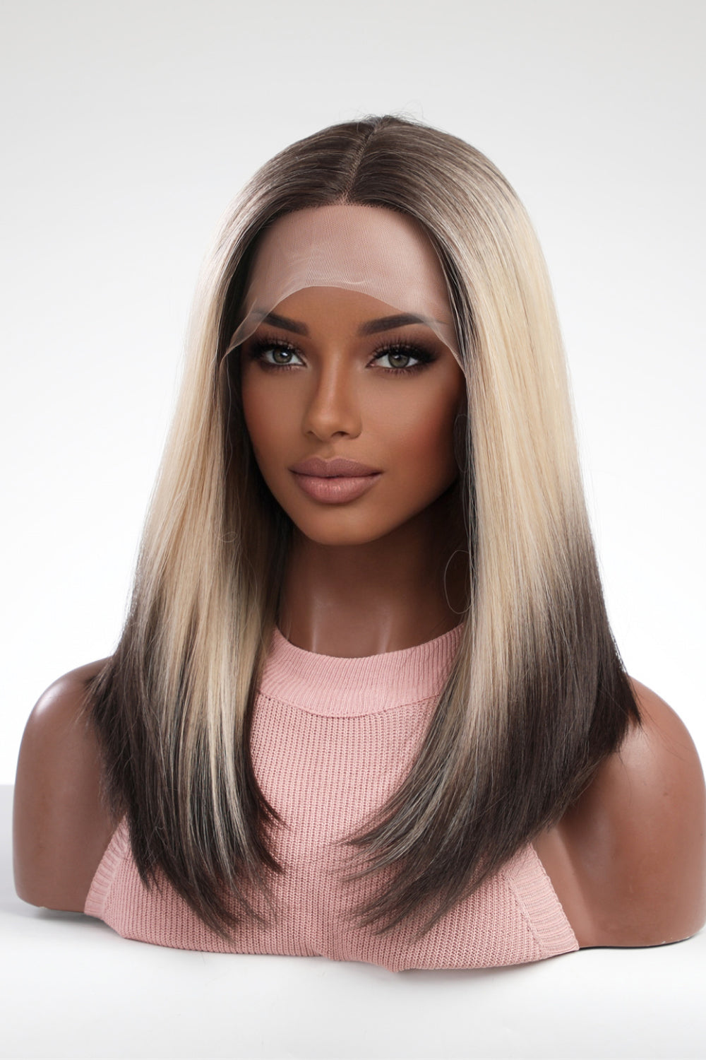 (Sienna)13*2" Lace Front Wigs Synthetic Long Straight 16" 150% Density