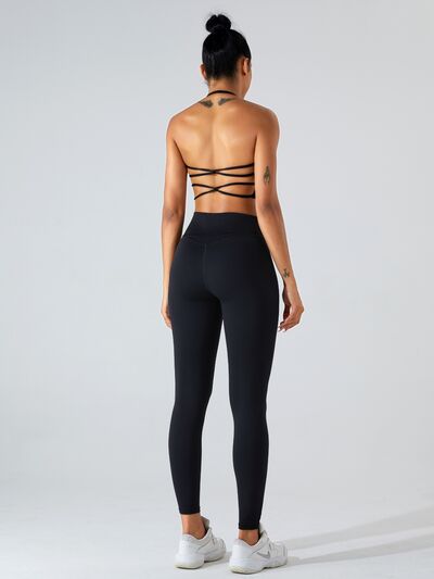 “The Squeeze” High Waist Wide Waistband Active Leggings