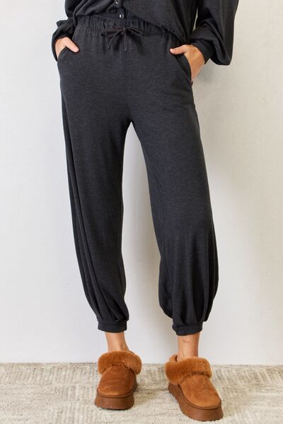 “The Reset” Ultra Soft High Waist Drawstring Lounge Joggers