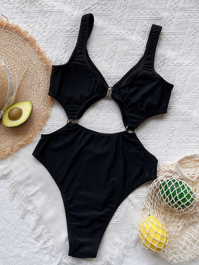 “The Whoa” Cutout Plunge One-Piece Swimwear