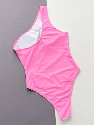 “The Shine In Contrast” Panel One-Piece Swimsuit