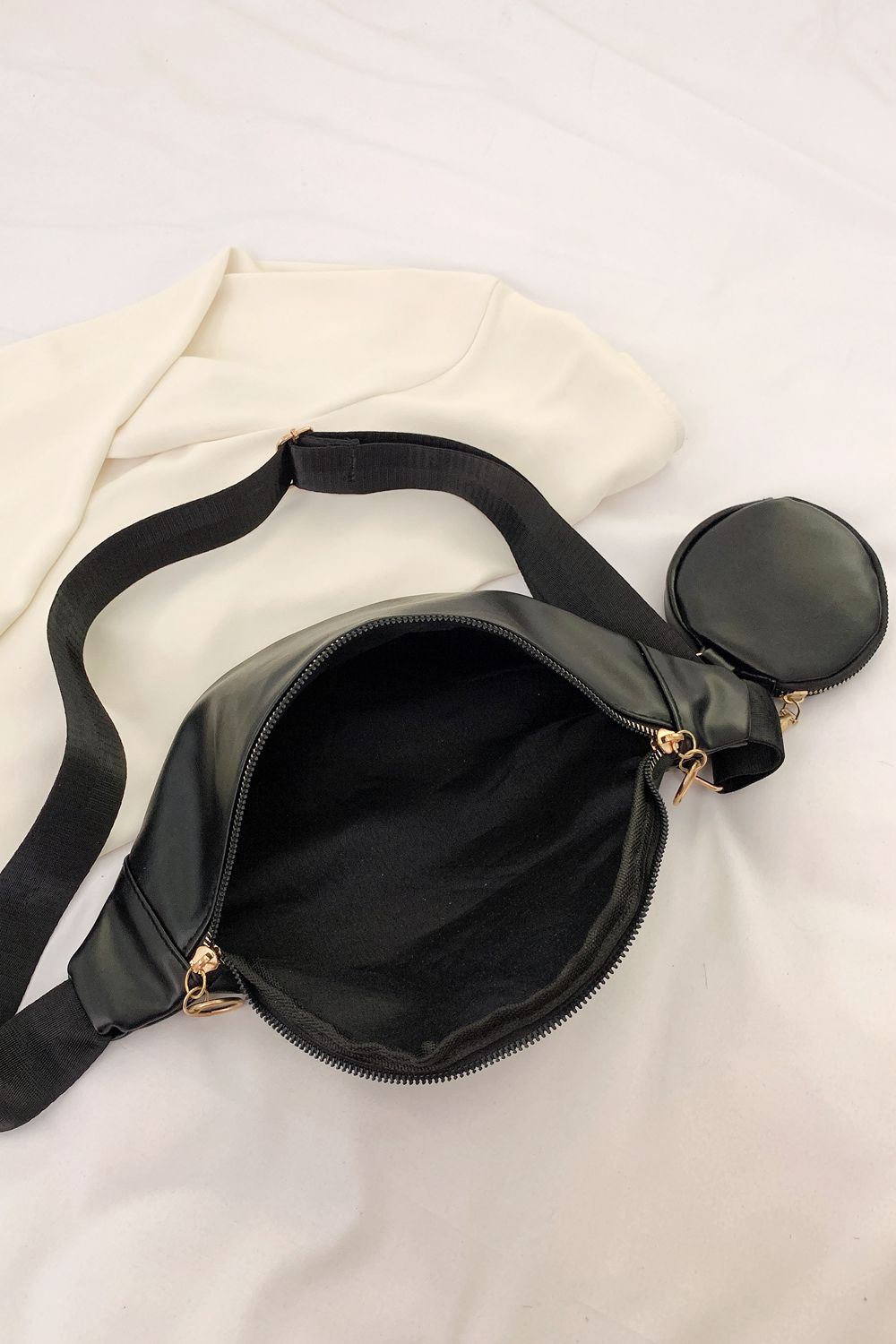 Leather Sling Bag with Small Purse