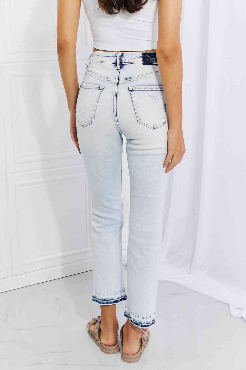 “The Critic” Full Size Camille Acid Wash Crop Straight Jeans