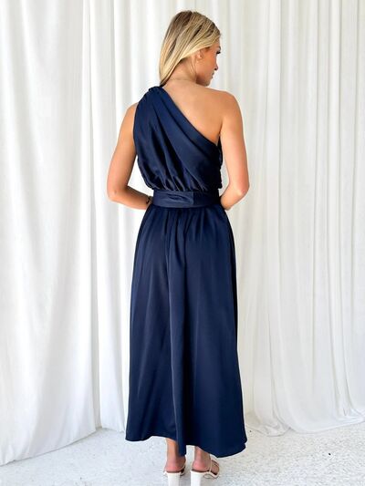 “The Johnson” Ruched One Shoulder Dress