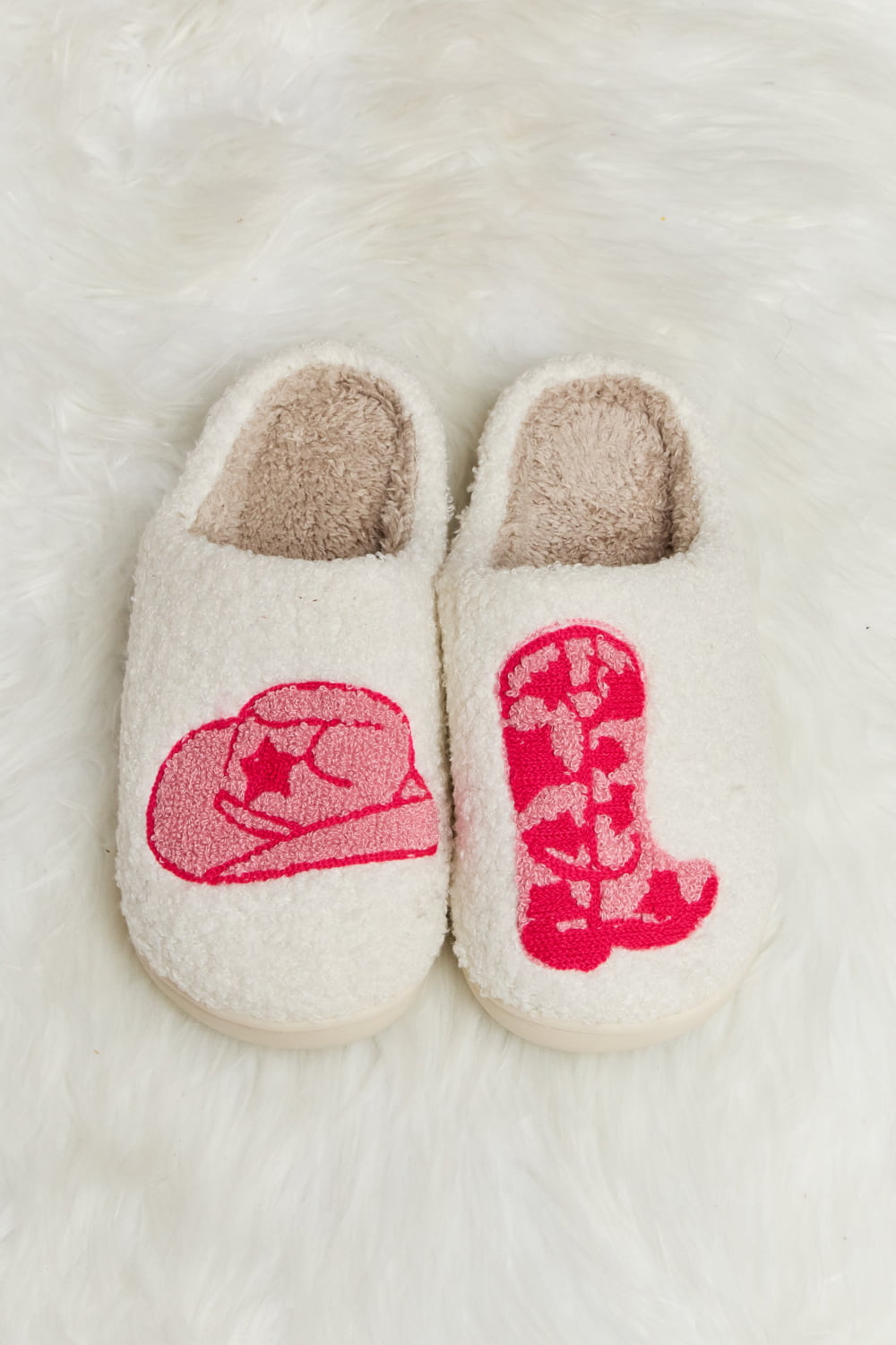 “The Every Slip” Printed Plush Slide Slippers