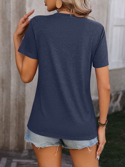 “The Complete Comfort” Heathered Round Neck Short Sleeve T-Shirt