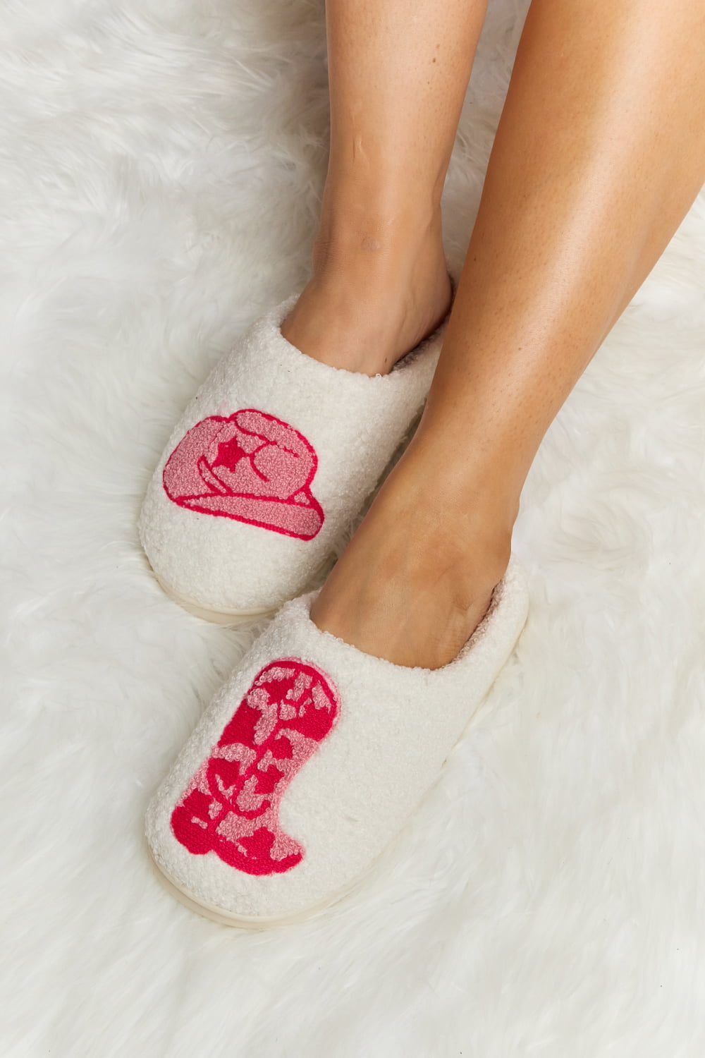 “The Every Slip” Printed Plush Slide Slippers