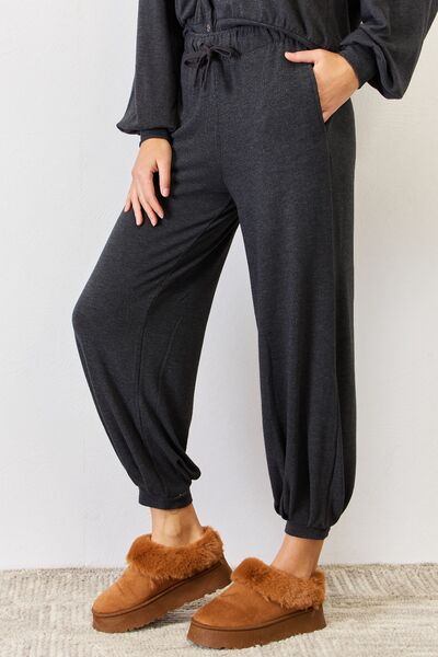 “The Reset” Ultra Soft High Waist Drawstring Lounge Joggers