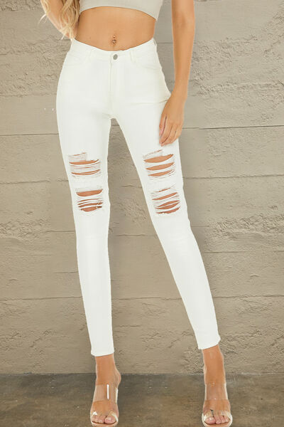 “The Cindy C” Distressed High Waist Jeans