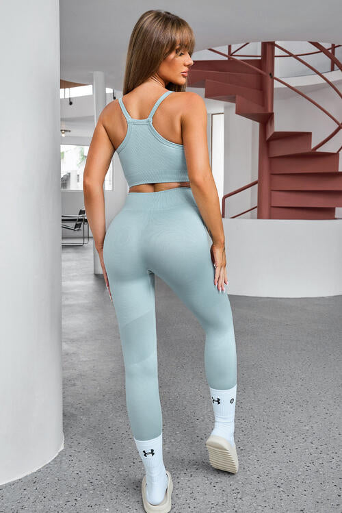 “The Jazzy” Tank Cropped Active Top and Pants Set