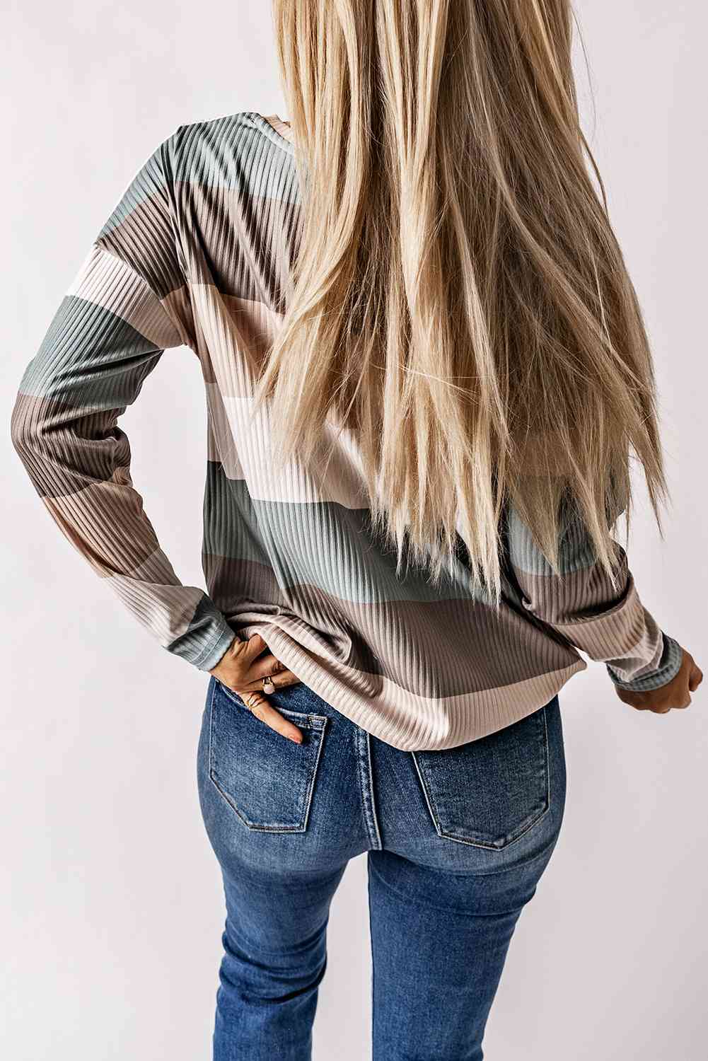 “The Wide Stripe” Top with Pocket