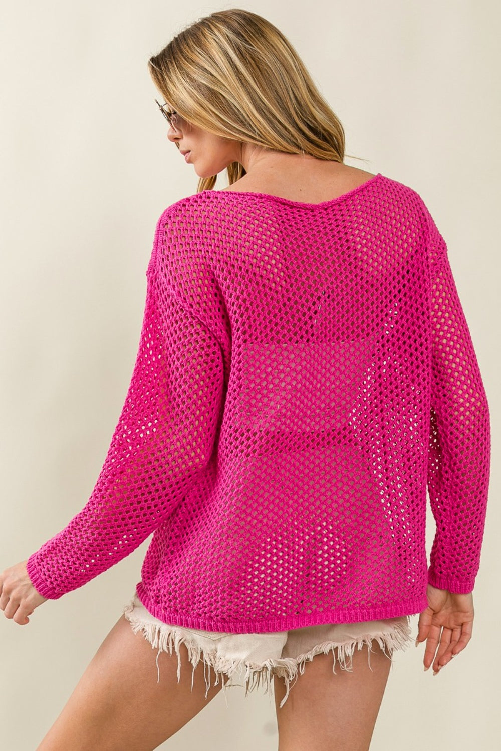 “The VACAY MODE” Embroidered Knit Cover Up