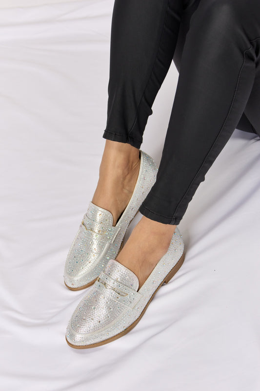 “The Glinda” Forever Link Rhinestone Point Toe Loafers