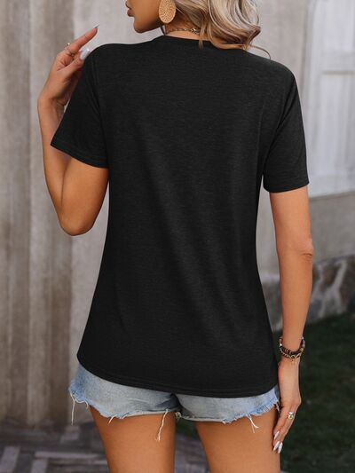 “The Complete Comfort” Heathered Round Neck Short Sleeve T-Shirt