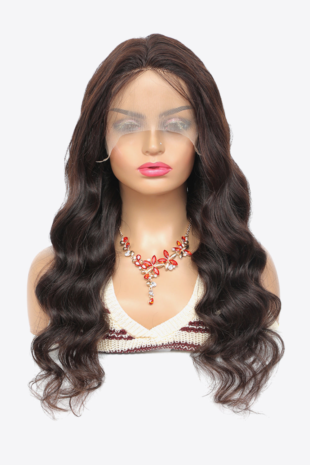 “Brick Bundles:Ms Bawdy” 20" 13x4 Lace Front Wigs Body Wave Human Virgin Hair Natural Color 150% Density