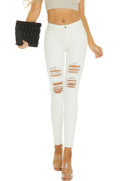 “The Cindy C” Distressed High Waist Jeans