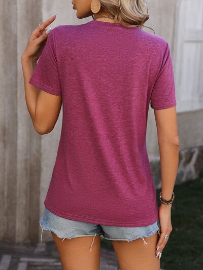 “The Complete Comfort” Heathered Round Neck Short Sleeve T-Shirt