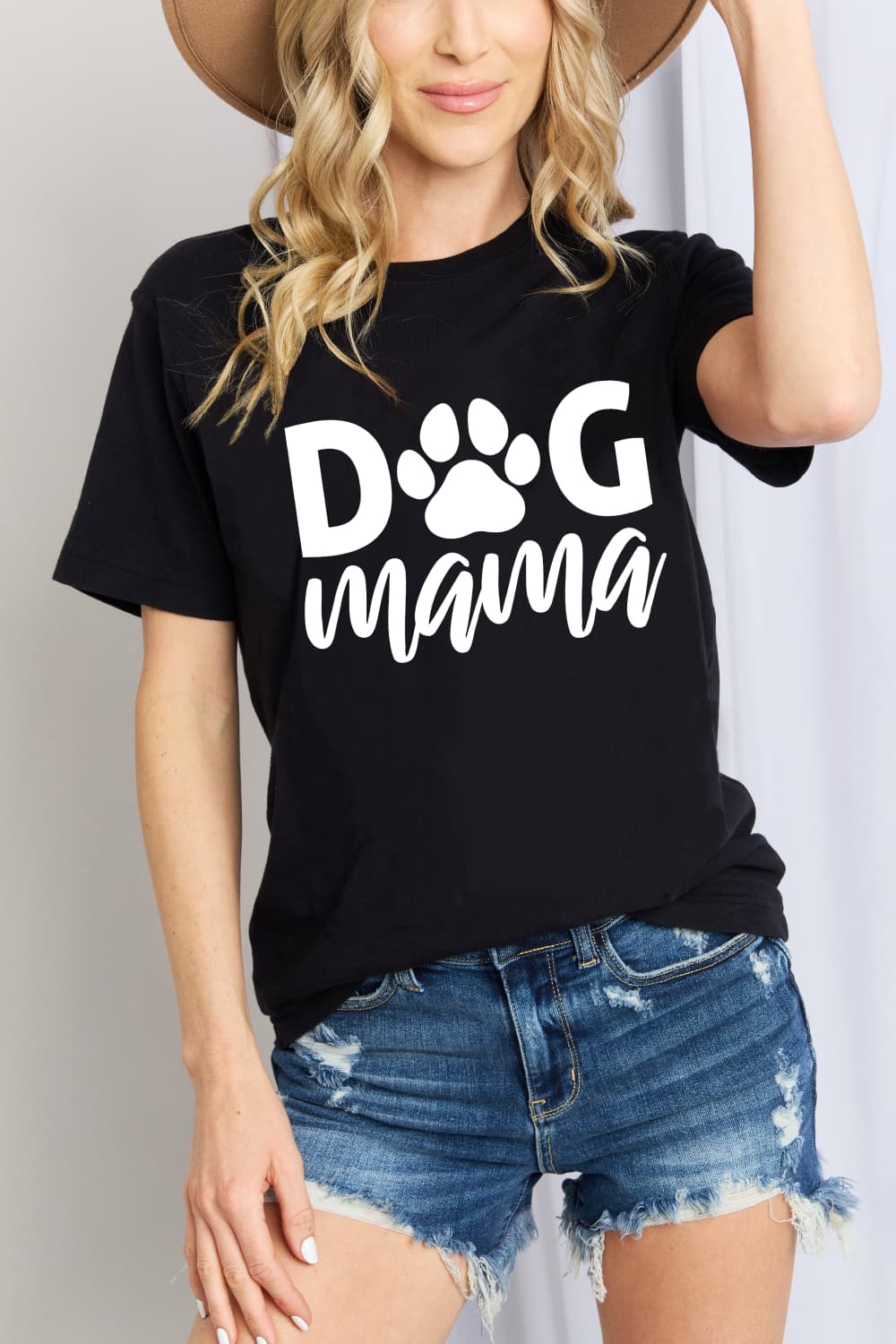 “The DOG MAMA” Graphic Cotton T-Shirt