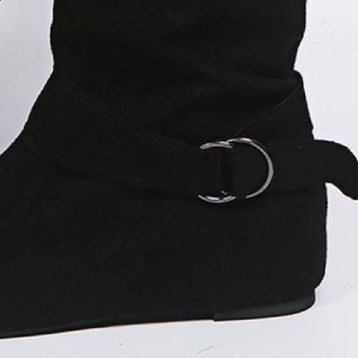 Side Zipper Suede Boots