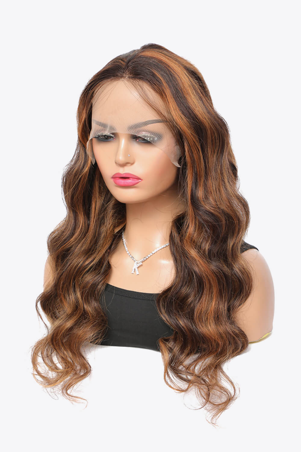 “Brick Bundles:Caramel Dripping In My Bed” 18" #P4/27 13x4 Lace Front Wigs Hightlight Human Hair Body Wave150% Density