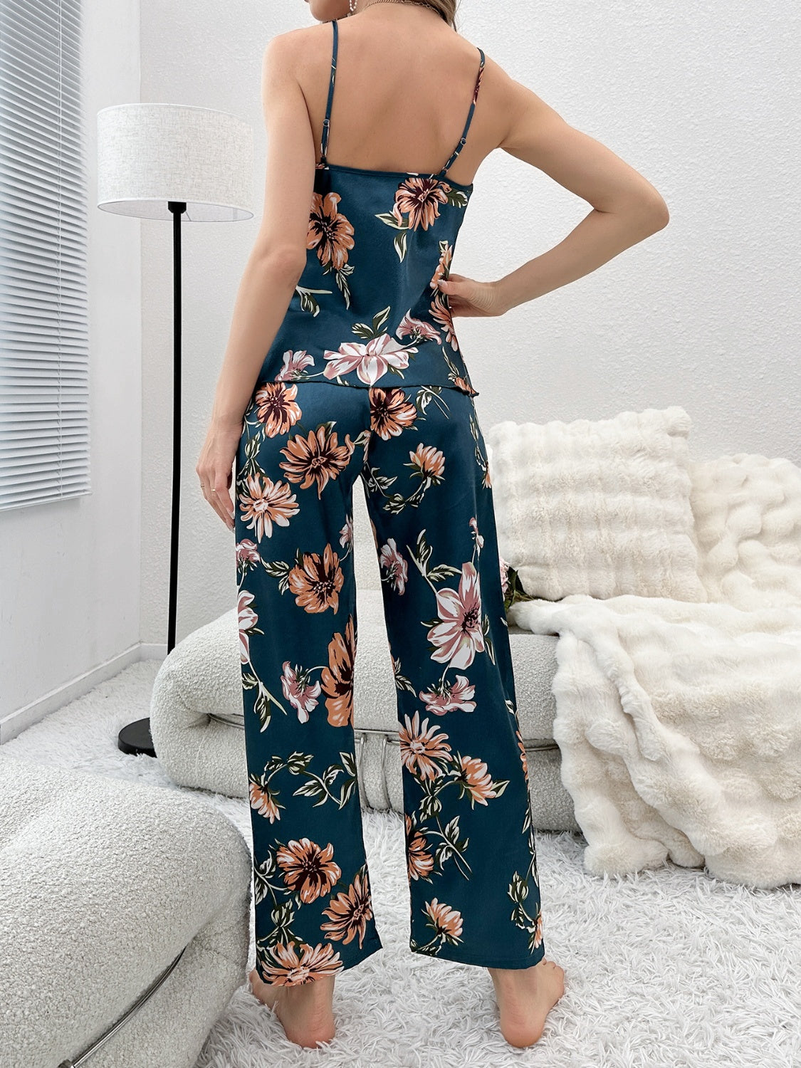 “The Vicky” Plunge Cami and Pants Lounge Set