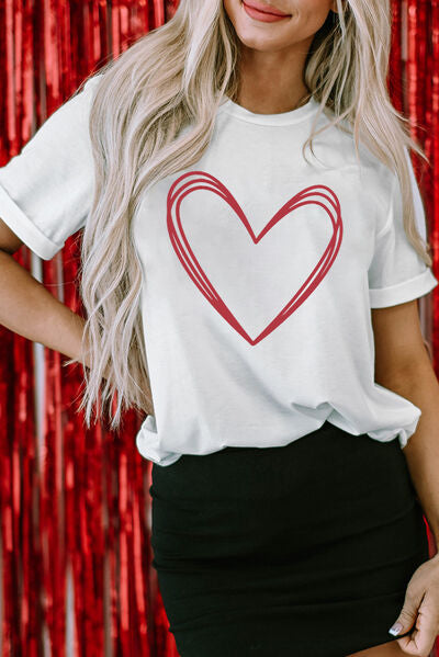 “The Passionate Heart” Round Neck Short Sleeve T-Shirt