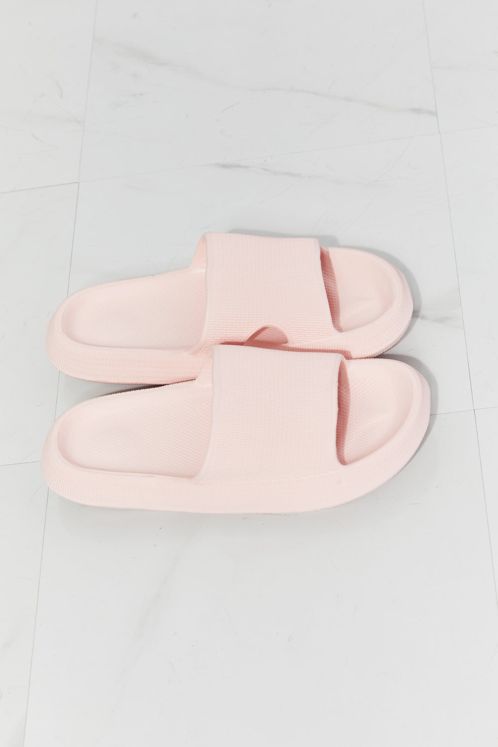 “The Arms Around Me” Open Toe Slide in Pink