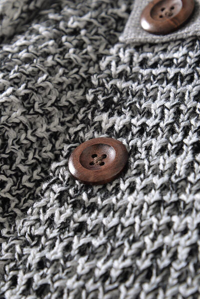 “The Debbie” Decorative Button Mock Neck Sweater