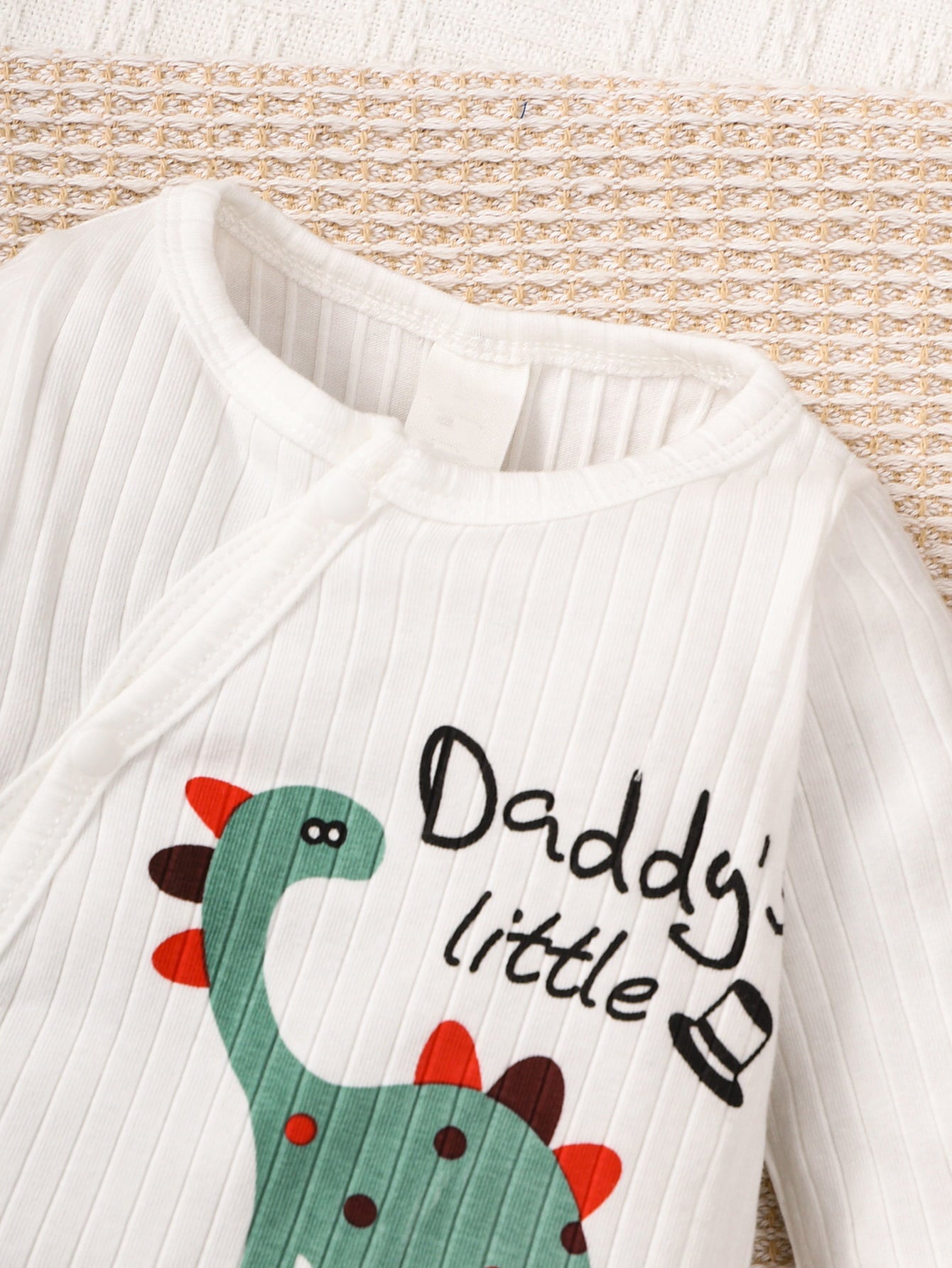 “DADDY'S LITTLE MAN” Dinosaur Graphic Jumpsuit