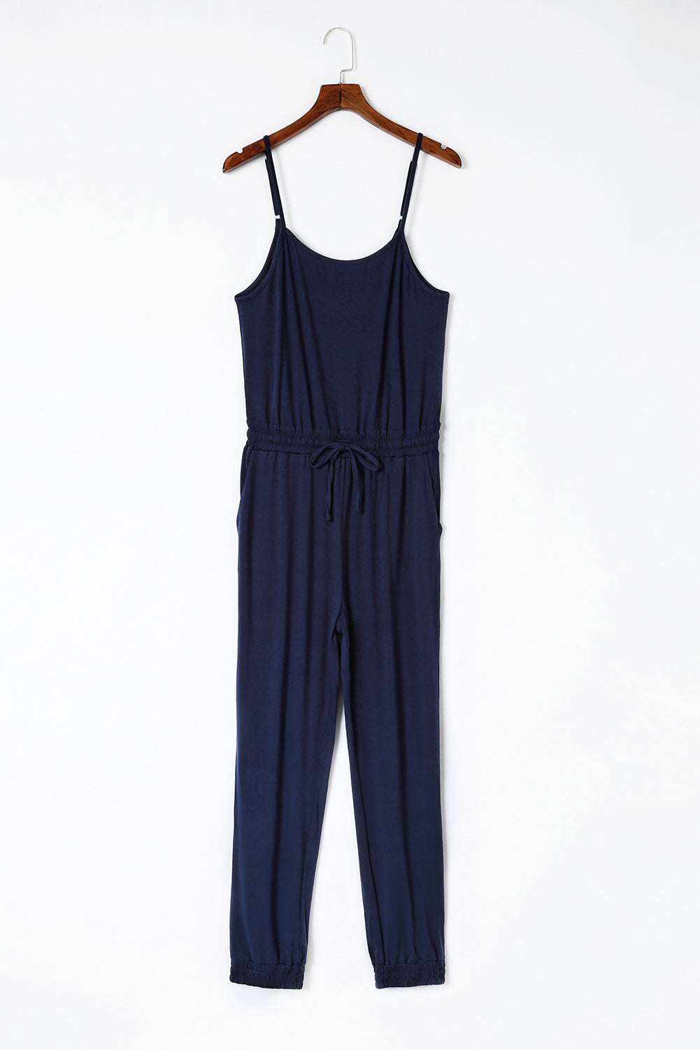 “The Just Existed” Spaghetti Strap Jumpsuit with Pockets