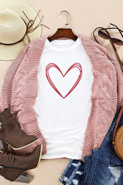 “The Passionate Heart” Round Neck Short Sleeve T-Shirt