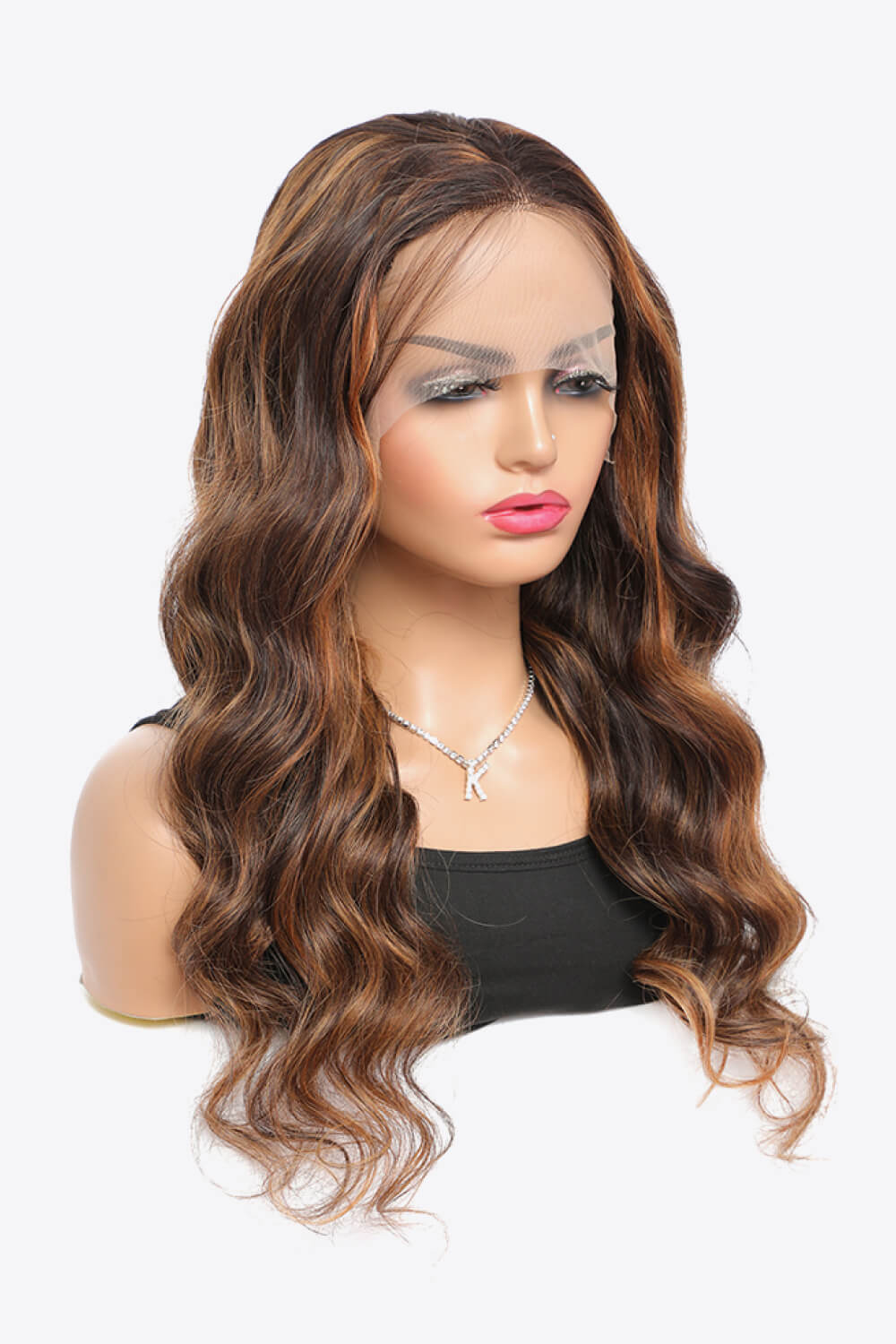 “Brick Bundles:Caramel Dripping In My Bed” 18" #P4/27 13x4 Lace Front Wigs Hightlight Human Hair Body Wave150% Density