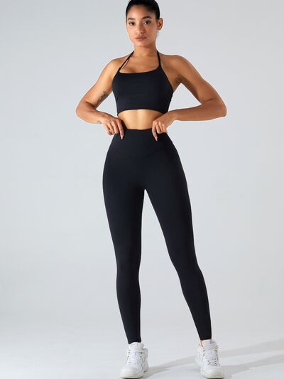 “The Squeeze” High Waist Wide Waistband Active Leggings