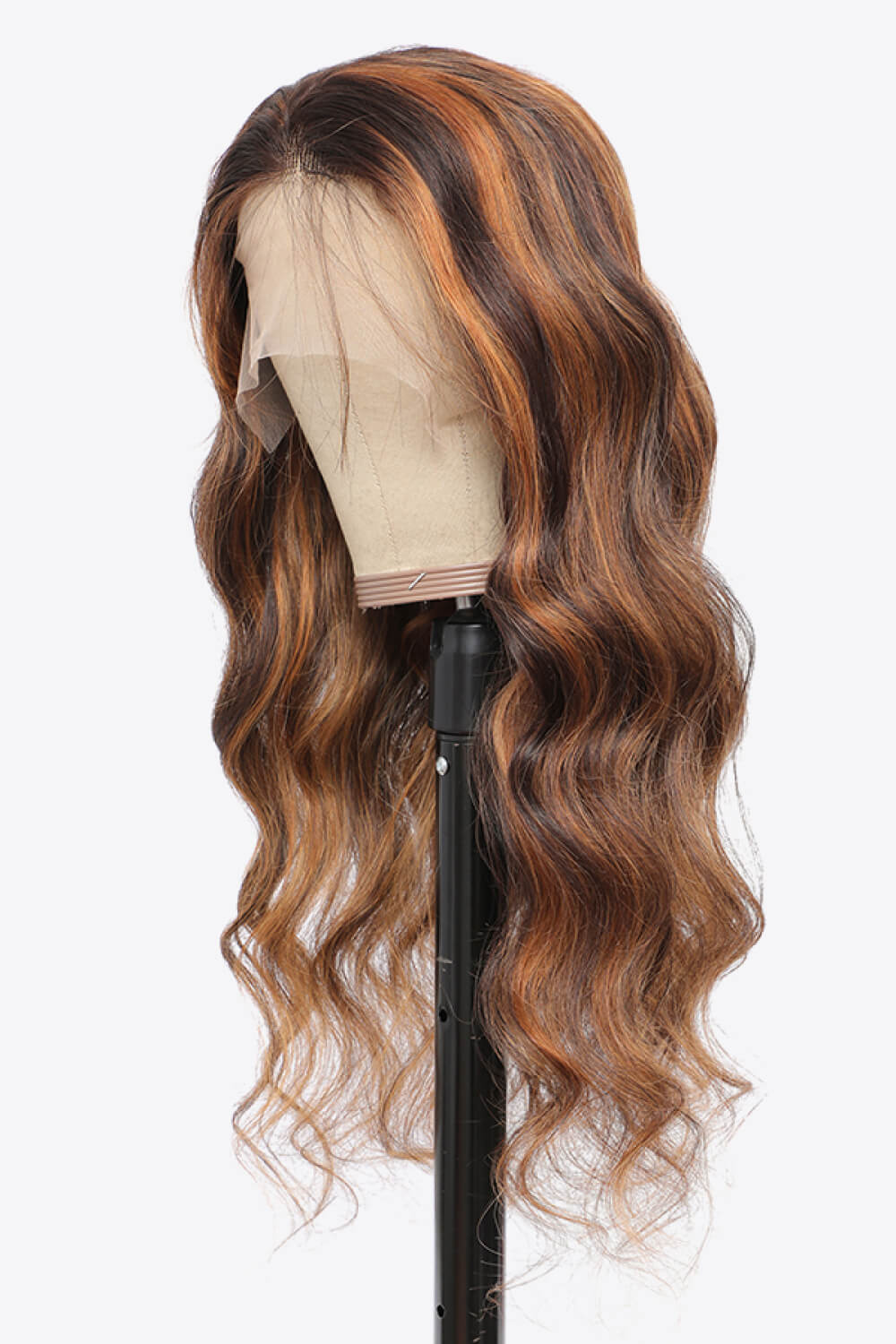 “Brick Bundles:Caramel Dripping In My Bed” 18" #P4/27 13x4 Lace Front Wigs Hightlight Human Hair Body Wave150% Density