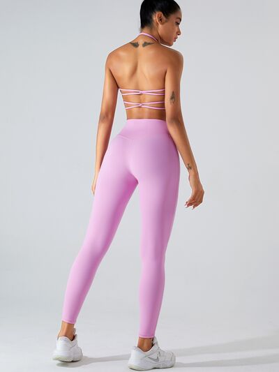 “The Squeeze” High Waist Wide Waistband Active Leggings