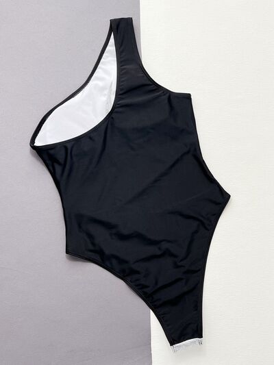 “The Shine In Contrast” Panel One-Piece Swimsuit