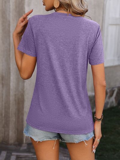 “The Complete Comfort” Heathered Round Neck Short Sleeve T-Shirt